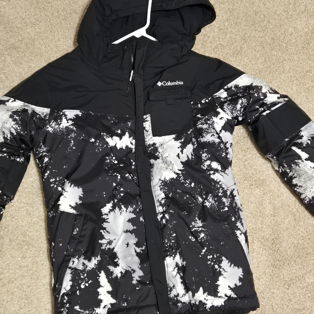 Columbia Kids Black and White Puffer Ski Jacket